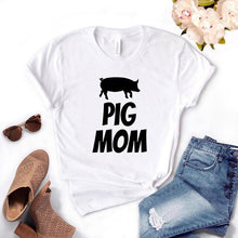 Load image into Gallery viewer, Pig Mom Print Women tshirt 2020