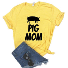 Load image into Gallery viewer, Pig Mom Print Women tshirt 2020