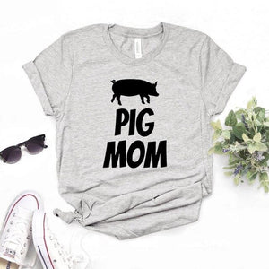 Pig Mom Print Women tshirt 2020