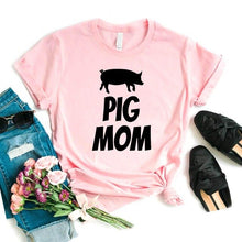 Load image into Gallery viewer, Pig Mom Print Women tshirt 2020
