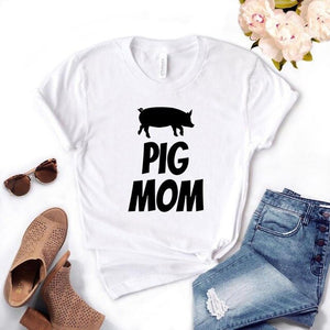 Pig Mom Print Women tshirt 2020